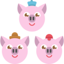 animals,avatar,fantasy,fairy tale,folklore,legend,pigs,characters,three piglets